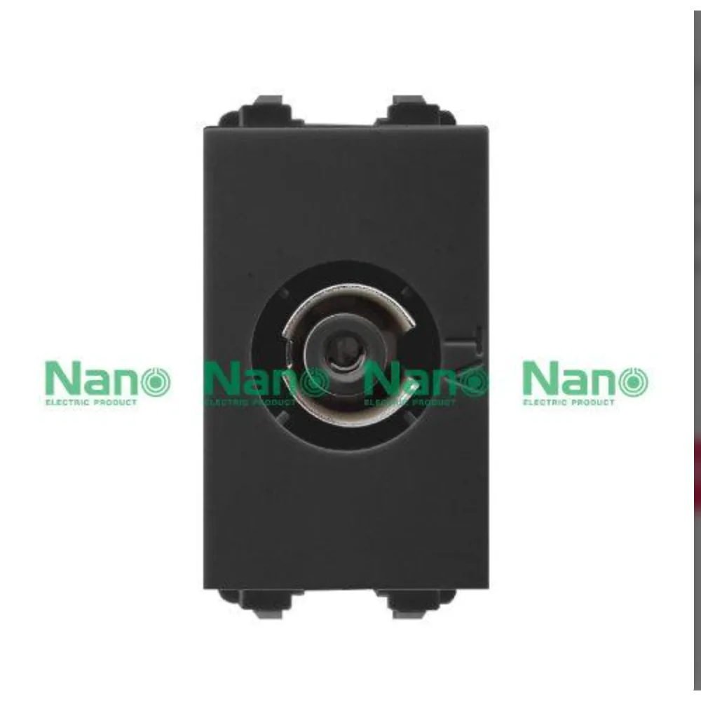 เต้ารับโทรทัศน์ NANO แบบ DIN type สีดำ (1 ชิ้น /20 ชิ้นต่อกล่อง) NN-TVB
