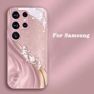 ใหม่ Koi รูปแบบแก้วเคสโทรศัพท์สําหรับ Samsung Galaxy S24Ultra S23FE S23Ultra S22Ultra S24+/S23+/S22+ Lucky Meaning A55/A54/A34/A15/A53/A52S/A14S/A14S/A14