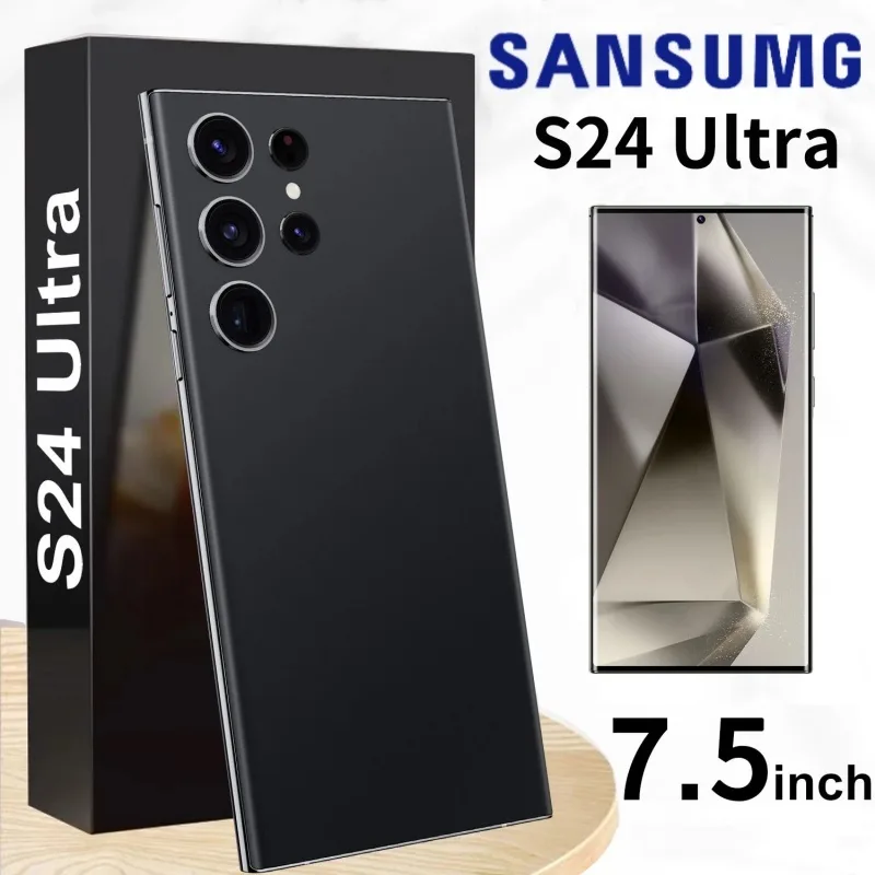 โทรศัพท์ S24 Ultra แรม16GB รอม512GB หน่วยความจําขนาดใหญ่ 7.5 inch หน้าจอเต็ม รองรับ2ซิม รองรับแอพธนาคาร โทรศัพท์ถูกๆ