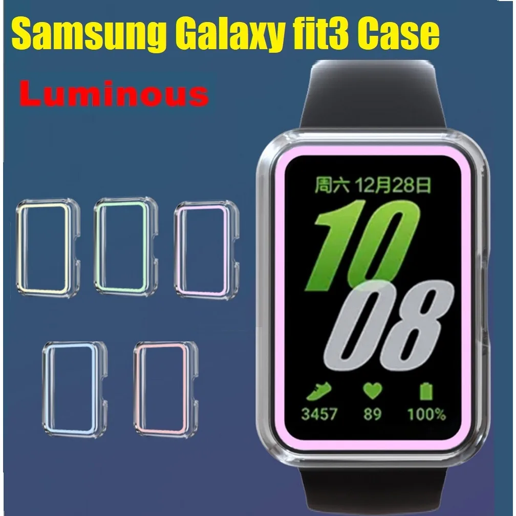 Luminous ป ้ องกัน เคส Samsung Galaxy fit 3 Case กรณี Hard PC Shell สําหรับ Samsung fit 3 สาย Glow In The Dark เปลี ่ ยน Samsung Galaxy fit3 กรณีอุปกรณ ์ เสริม samsung fit3 เคส
