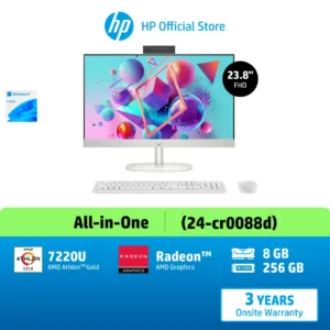 [คุ้ม+กดเพิ่มของแถม] HP All-in-One 24-cr0088d AMD Athlon™ Gold 7220U/ 8GB/ 256 GB/ Win 11 Home/ 3Yrs