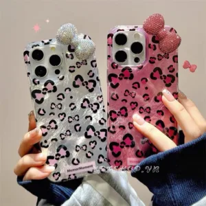 เพชร Bowknot เคสโทรศัพท์สําหรับ iPhone 16ProMax 16Pro 16Plus 15ProMax 14 13 12ProMax 11Full Coverage กันกระแทกป้องกันปลอก
