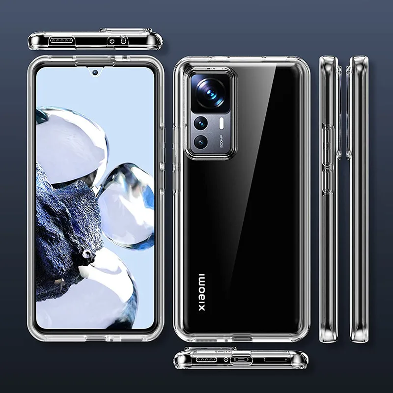 360° ฝาครอบซิลิโคนสําหรับ Xiaomi Mi 12 12X 12S 12T 11 11T 11i 10 10T Lite Poco X4 X3 F3 M4 M3 Pro Clear Hybrid PC Hard
