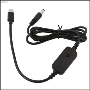 Bett USB C Type C ถึง DC5 5x2 1 มม. 5V 9V 12V 15V 20V PD Triggers สายปรับแรงดันไฟฟ้า