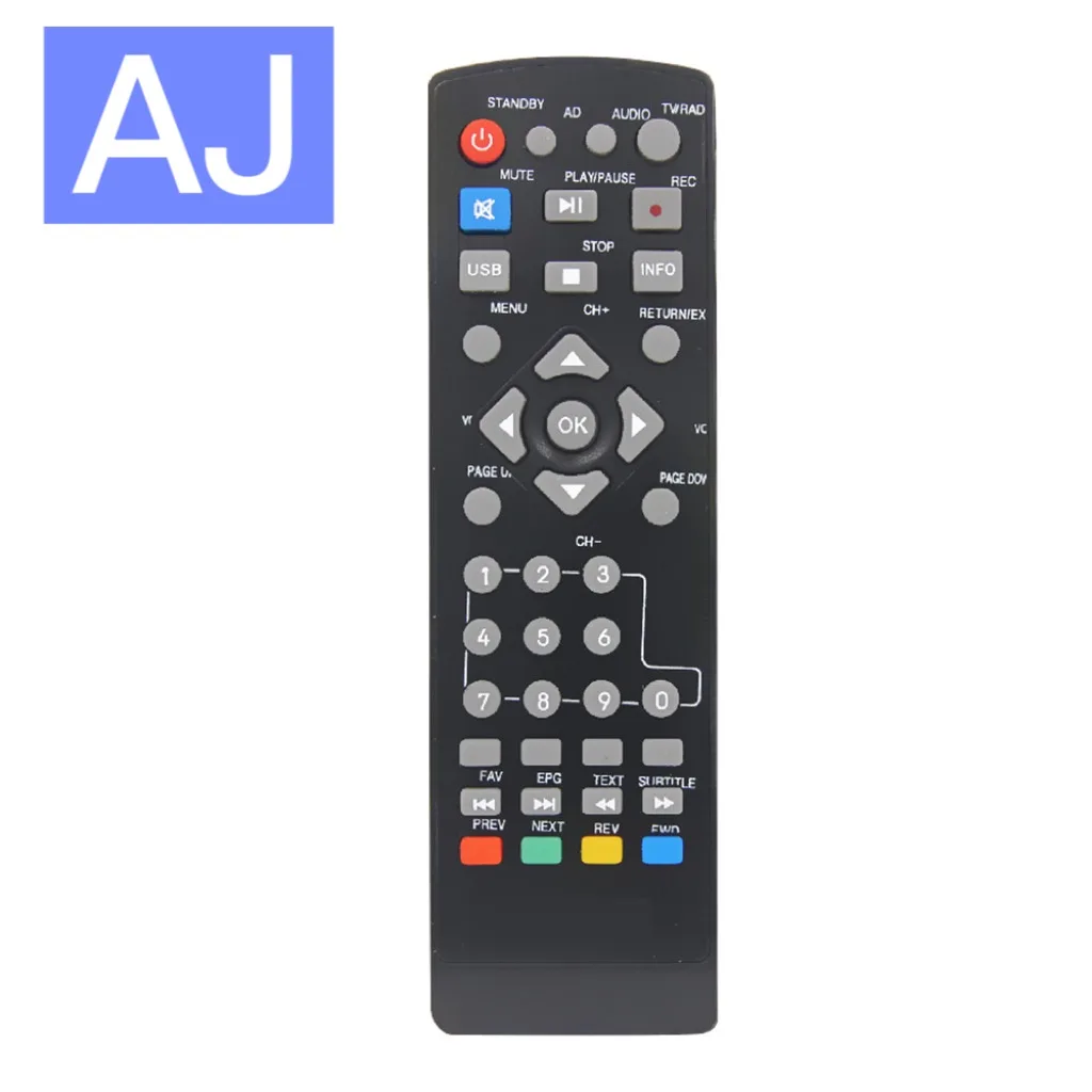 รีโมท กล่อง ทีวีดิจิตอล AJ รีโมท กล่องดิจิตอล ยี่ห้อ เอเจ AJ ใช้กับกล่องดิจิตอล AJ ได้ทุกรุ่น