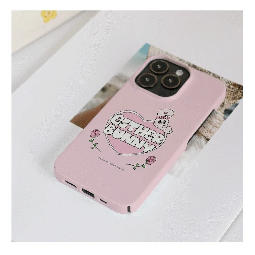 เคสโทรศัพท์มือถือสีชมพูสาวหัวใจรักกระต่ายน้อยเคสป้องกันสำหรับ iPhone 14 PRO MAX 14 PLUS 13 PRO MAX 13 Pro 11 PRO MAX 11 x XR XS MAX 7 plus 8 PLUS 12pro