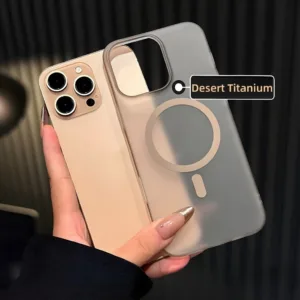 เคสโทรศัพท์กันกระแทกแม่เหล็กบางเฉียบระดับพรีเมี่ยมสำหรับ iPhone 16 Pro Max 11 12 13 14 15 Pro Max 16Plus เคส PC Matte ป้องกันรอยนิ้วมือแบบแข็ง
