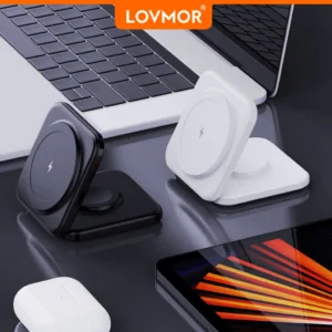 สถานีชาร์จไร้สาย [สูงสุด 15W Super Portable] Travel Essentials Wireless Charger อุปกรณ์เสริมแม่เหล็กแบบพับได้ Fit iP 15 14 13