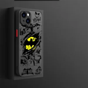 เคสโทรศัพท์สําหรับ iPhone 15 14 16 Pro Max 12 13 Mini XR 7 8 Plus 15Pro Batman ฝาครอบโลโก้