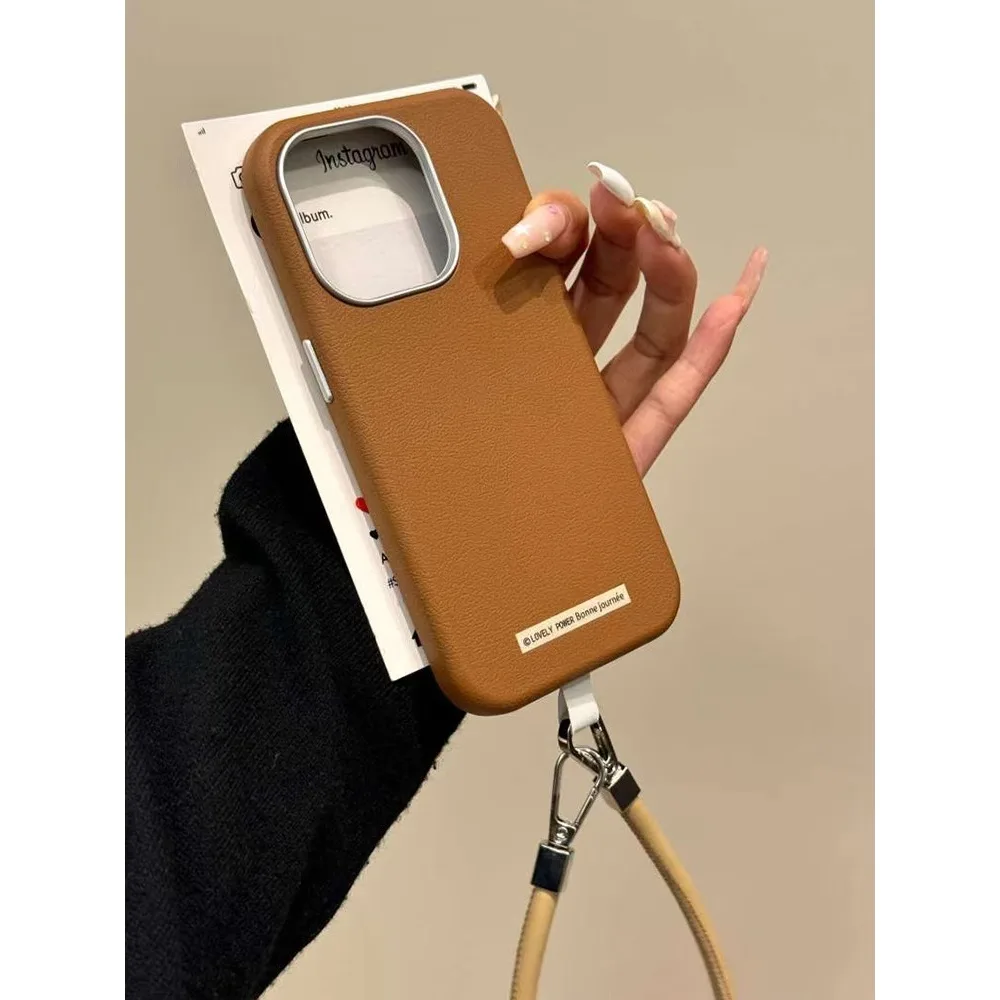 หรูหราหนัง การบด เคสโทรศัพท์ฝ้าสําหรับ ไอโฟน16 มือโปร สูงสุด 12 13 14 15 มือโปร สูงสุด ปลอกกันกระแทกกล้องป้องกันการตกฮาร์ดปกหลัง