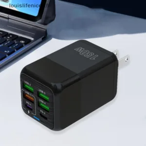 Lnth 150W 6-Port 4USB + 2TYPE-C Charger สําหรับ Iphone Android สําหรับ Samsung Xiaomi Huawei PD Super Fast Charging Power Adapter ธุรกิจ Trip ร้อน