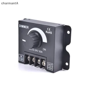Charmanta DC 12V 24V LED สวิตช์หรี่ไฟ 30A 360W ตัวควบคุมแรงดันไฟฟ้าปรับ Dimmers TH