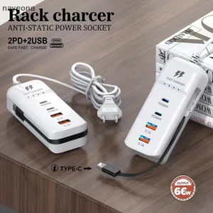 [NAY] 1pc USB Hub Adapter โทรศัพท์มือถือ US Plug Quick Charger USB Charger PD Type C Fast Charge Quick Wall Chargers Multiport EON