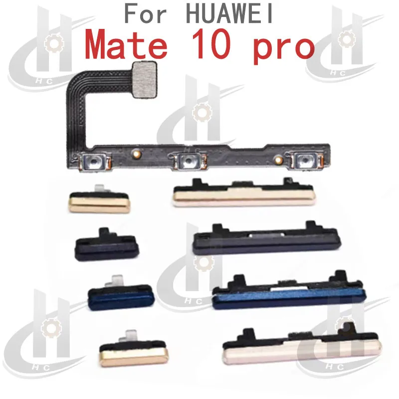 สําหรับ Huawei Mate 10 Pro Power volume ปุ่มด้านข้าง Flex Cable Keys ปุ่มปิดระดับเสียงขึ้นและลงปุ่มด้านข้างอะไหล่ทดแทน