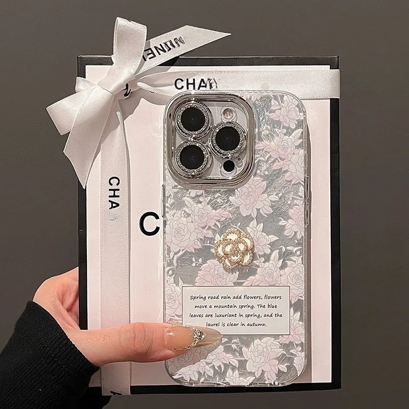 ❤️จัดส่งทันที❤️เคสไอโฟน11 13 14 15 16 Pro Max โทรศัพท์ Elegant pink flower creative Case For iPhone 13PM