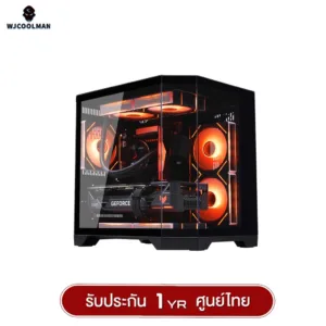 เคสคอมพิวเตอร์ WJCOOLMAN Dreamer Mini MATX Panorama Tempered Gaming Case (No FAN) (AIO240) รับประกันสินค้า 1 ปี