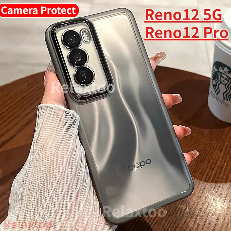 Oppo Reno12 Pro 5G แฟชั่นปลอกใสสําหรับ Oppo Reno 12 Reno12 Reno13 Pro 12Pro 13Pro Reno12Pro 5G Clear Soft Thin TPU คู่เคสโทรศัพท์กันกระแทกกล้องปกป้องปกหลัง