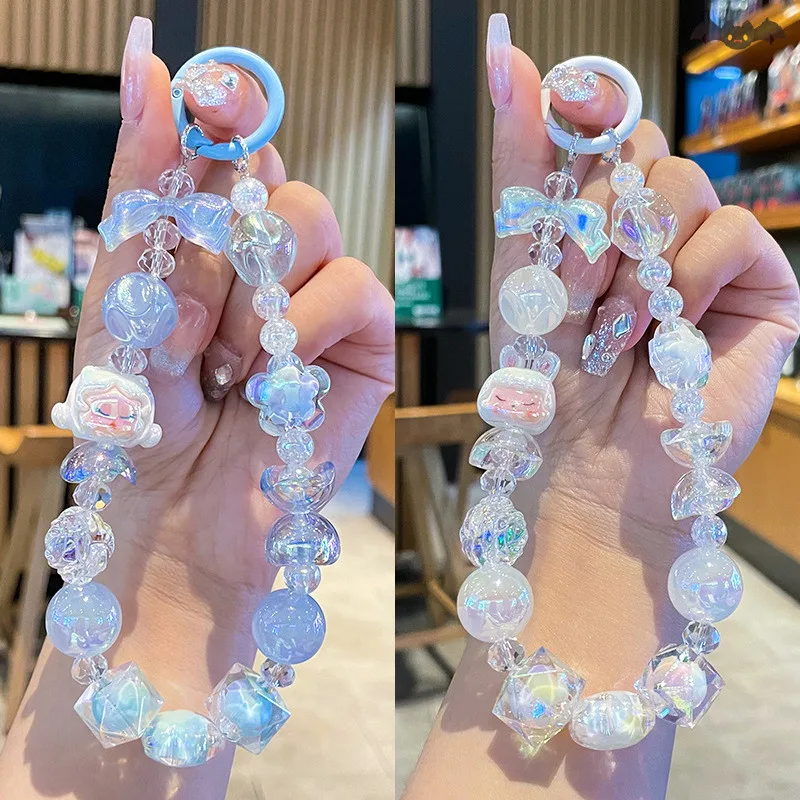 [PE] Kawaii น่ารัก Bubble Mart ลูกปัดโทรศัพท์โซ่การ์ตูน Keychian จี้กระเป๋าเป้สะพายหลังอุปกรณ์ตกแต่งแฟชั่น DIY ลูกปัด Keychian TH
