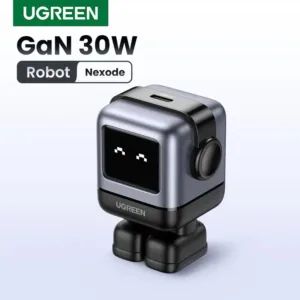UGREEN 30W RoboGaN Charger USB C Mini Robot Nexode GaN Fast Charger for iPhone16 15 14 Pro Max Macbook iPad ปลั๊กชาร์จไว