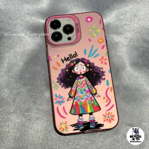 เคสไอโฟน11ซิลิโคนนุ่มเคสโทรศัพท์ Curly Haired Graffiti Girl For IPhone 11 13 12 14 15 11 Pro MAX 7PLUS X XR XS เคสมือถือ