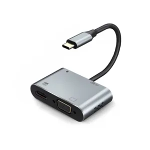 4in1 อะแดปเตอร์แปลง Type C USB 3.1 เป็น HDMI VGA USD3.0 PD