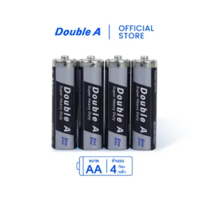 Double A ถ่านคาร์บอนซิงค์ ดั๊บเบิ้ล เอ ขนาด1.5V AA แพ็ก 4 ก้อน