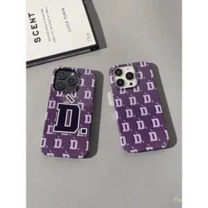 เคสแข็งเคสโทรศัพท์มือถือแบบยุโรปและอเมริกาตัวอักษรขนาดใหญ่ D สำหรับ iPhone 11PROMAX 16PROMAX 16 15 14 13 PRO MAX 12 12pro 8PLUS XR XS MAX 14pro 14PLUS เคสกันกระแทก7je3