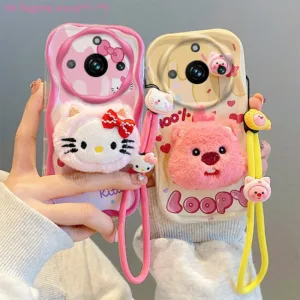 ปลอก เคส Realme 11pro Realme 11pro+ ตุ๊กตา Plush TPUเคสโทรศัพท์ซิลิโคนอ่อนนุ่มการ์ตูน PQGGZ