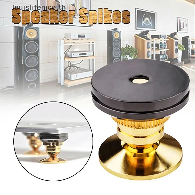 Lnth 4 ชิ้นลําโพงขาตั้งเท้า Spikes Mount ลําโพงกล่องเล็บ Pads กันกระแทก HOT