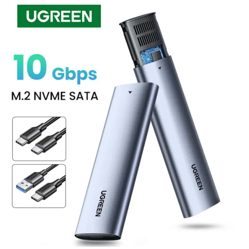 [ลดหนัก clearance] UGREEN M.2 NVMe SSD Enclosure 10Gbps NVMe SATA to USB 3.1 Gen2 10 Gbps NVMe PCI-E Dual ProtocolM.2 SS