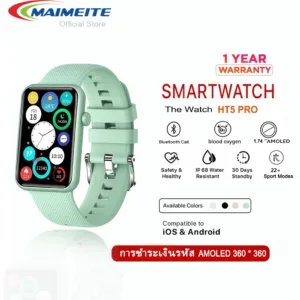 MAIMEITE HT5 Pro ผู้หญิงดูผู้ชายดูบลูทู ธ โทรสมาร์ทนาฬิกาสปอร์ตนาฬิกานาฬิกานาฬิกานอนหลับนอนหลับสมาร์ทนาฬิกาวอลล์เปเปอร์ท