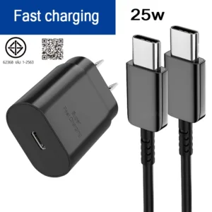 สายชาร์จ + หัวชาร์จ 25w 3a （Typec to Tyeoc ）Fast charging pps ชิปอัจฉริยะ  สำหรับ A53 A54 S20 S21 S22 S23 S24 S25 AA