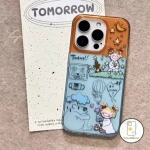 เคสใสไอโฟน 13 สาวน้อยน่ารัก สำหรับ IPhone 12 11 13 16 15 14 Pro Max 8Plus 7Plus X XR XS Max 7 8 15 Plus SE เรียบง่าย เคส