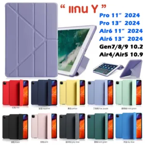 เคสไอแพด แกนY พับได้ สำหรับiPad PRO 11 13 2024 M4 Air6 Air 11 13 2024 Gen 7/8/9 10.2 Air 1/2/3/4/5 10.9 มีช่องปากกา