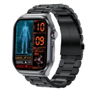 Et585 สมาร์ทวอท์ช 2.04 นิ้วหน้าจอ Amoled ECG การตรวจสอบหนึ่งคลิกอัจฉริยะ Micro สอบบลูทูธโทร Smartwatch