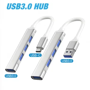 USB HUB 4พอร์ตฮับ USB 3.0 Type-C HUB Adapter 5Gbps ฮับอุปกรณ์เสริมสำหรับแล็ปท็อปพีซี