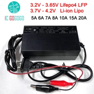 3.2v 3.65V 3.7V 4.2V Charger Lifepo4 LFP Li-ion Lipo แบตเตอรี่ลิเธียม 5A 6A 7A 8A 10A 15A 20A Fast Charge Cell 1S Balance 18650