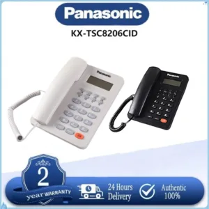 Panasonic โทรศัพท์บ้าน KX-TSC8206CIDTelephone โทรศัพท์ตั้งโต๊ะแบบมีสาย (สายเดี่ยว) โทรศัพท์บ้าน โทรศัพ(สีดำ/สีขาว)