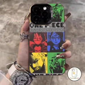 เคสไอโฟน15 เท่ Luffy เคส IPhone 16 11 12 13 15 14 Pro Max XR X XS Max 7  8 Plus SE 2020 แวววาว แฟชั่น วันพีช เคสไอโฟน