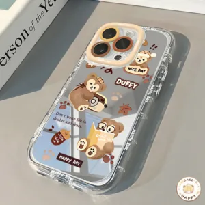 เคสไอโฟน 13 16 สำหรับ iPhone 11 15 14 12 Pro Max 7 8 16 Plus XS X XR Max SE 2020 การ์ตูนสไตล์เรโทรเรโทร Duffy น่ารัก