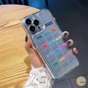 เคสใสแบบนิ่มสำหรับปฏิทินปี 2025 เรียบง่าย เข้ากันได้กับ iPhone XR 7 8 Plus 13 15 12 11 14 Pro Max 14 15 Pro XS Max X SE