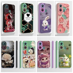 Itel A58 Pro / A58 / Itel A49 LTE / A49 A661L ความงามการ์ตูนนักบินอวกาศ Full Matte Soft TPU เคสซิลิโคนฝาครอบปลอกกันชน