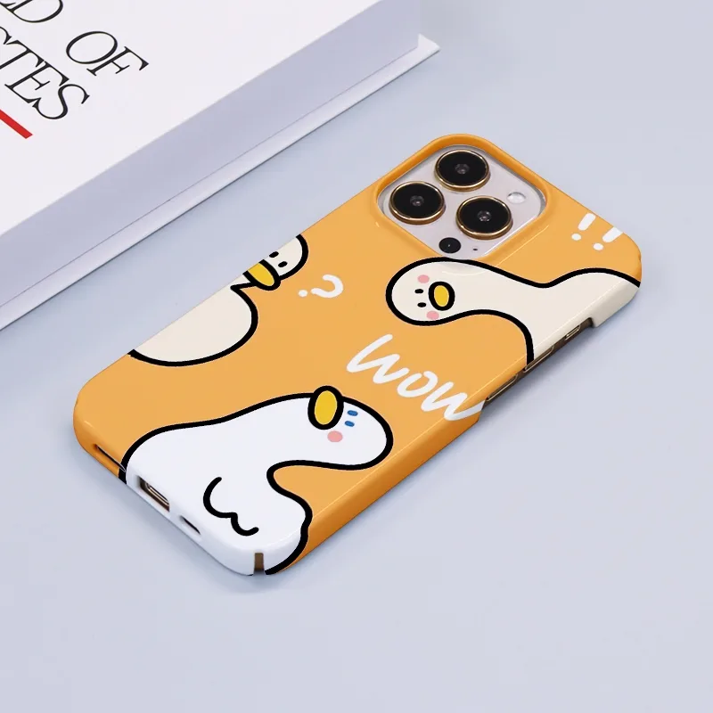 เป็ดน่ารักสําหรับiphone 15 14 13 12 11 Pro Max X XR Xs Max 8 7 6s Plus SE 2020 Brightก๋วยเตี๋ยวสี่ขนมปังป้องกันกล้องกันกระแทกฝาหลังเคสโทรศัพท์Qsmb