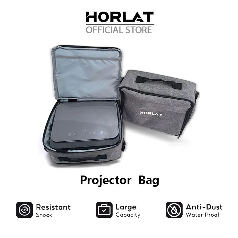 HORLAT Portable Projector Storage Bag 2 in 1 Handbag/Shoulder Bag Waterproof Protective Case