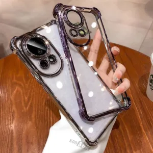 Hd Clear Case สําหรับ OPPO Reno 10 Po 5G ถุงลมนิรภัยกันกระแทกนุ่มเคสโทรศัพท์เลนส์ฟิล์มฝาครอบป้องกัน