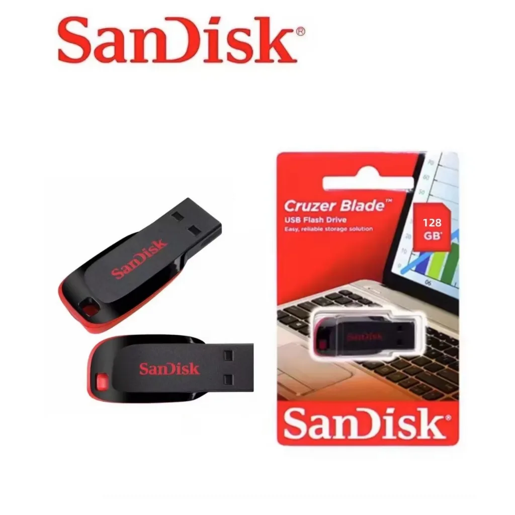 SanDiskแฟลชดิสก์128Gเข้ารหัสดิสก์คอมพิวเตอร์ความเร็วสูง2.0 USB