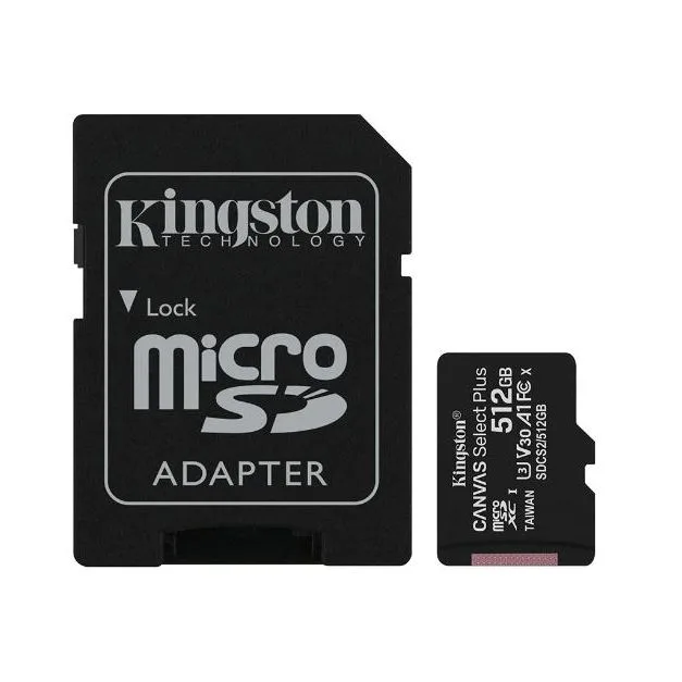 512 GB MICRO SD CARD (ไมโครเอสดีการ์ด) KINGSTON CANVAS SELECT PLUS (SDCS2/512GB)