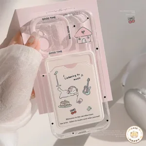 เคสไอโฟน 15 สำหรับ iPhone 11 16 13 14 12 Pro Max X XR XS Max 15 7 8 16 Plus SE 2020 เชอร์รี่สีแดงลูกแมวน่ารักมีความสุข