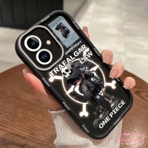 เคสไอโฟน 13 16 สำหรับ IPhone 15 11 12 14 Pro Max XR X XS Max 8 7 6s 15 6 Plus SE 2020 อนิเมะอินเทรนด์หนึ่งชิ้นกฎหมายทราฟ
