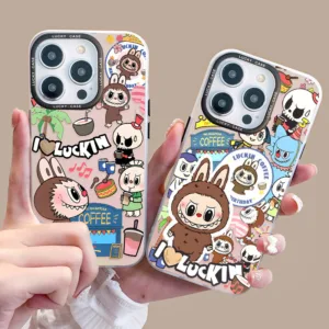 【ส่งจากไทย】สวนสาธารณะ LABUBU สำหรับ เคสไอโฟน11 12 iphone15 14 13 pro plus max 8 7 xr xs โปร่งแสง TPU ของขวัญ case